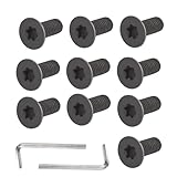 GOTICAL 10 Pcs #6-48 x 1/4' Countersunk Torx T10 Gunsmith Screws for R u g e r 10/22 Rifles Optics Accessories for Attaching Scope Mounts to Receiver, 12.9 Grade Steel Black Oxide Finish