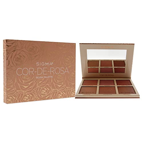 Sigma Beauty Cor-de-Rosa Blush Palette, Flushed Neutral Matte Blush Palette, Long Lasting Blush Pressed Powder, Gluten Free - Image 3