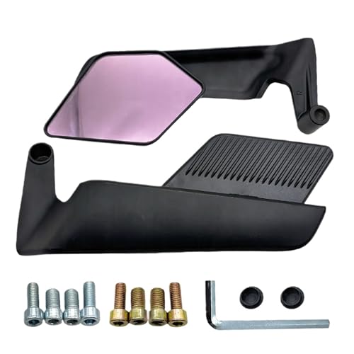 Espejos retrovisores de moto con lentes moradas antirreflejo universales
