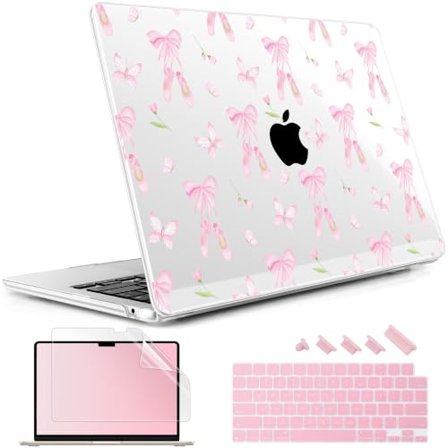 May Chen for M5 MacBook Air 13.6 Inch Case 2026 2025 2024-2022 Release M5 A3449 M4 A3240 M3 A3113 M2 A2681, Plastic Hard Shell Case for MacBook Air 13.6" with Retina Display, Ballet Shoes