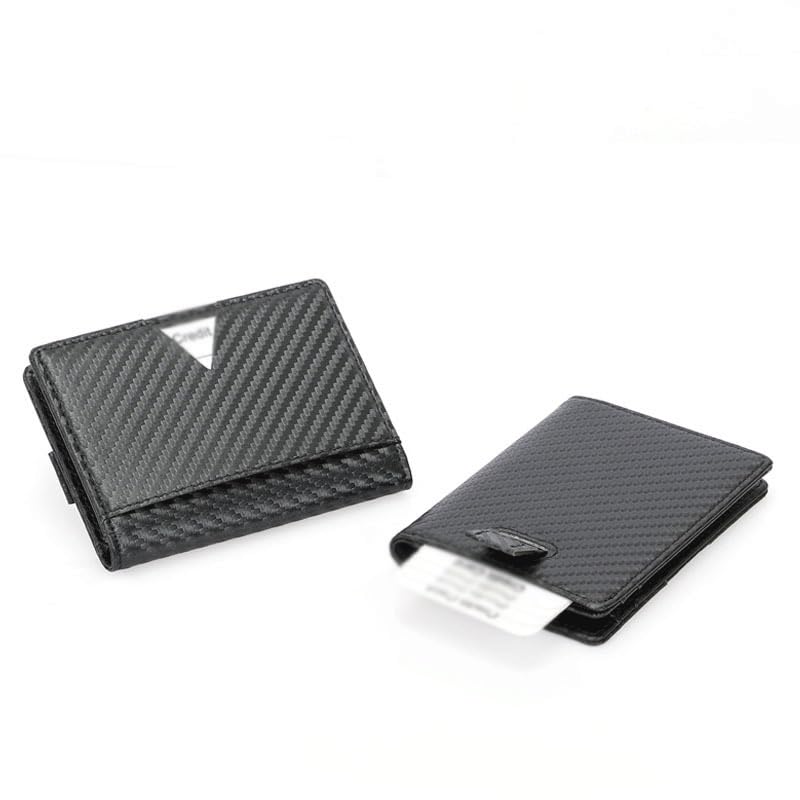 Card Bag Carbon Fiber Pattern Pull Out Multi-function Card Card Sleeve Men's Business Card Bag4