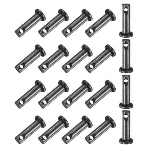 M METERXITY 20-Pack Single Hole Clevis Pins, M5x16mm Carbon Steel Flat Head Clevis Pins for Mechanical Linkage/Fixed Parts/Ship Rigging, Link Hinge Pin Reusable