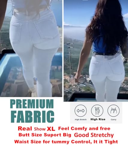 AIDAYOU Ultra Stretchy High Waisted Jeans for Big Butt Women Stretchable Slim Fit Denim Pants4