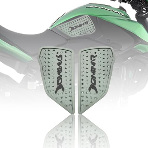 Image of Silicone Tank Pads for Dominar Motorbike | Premium Tank Protection Pads | Anti-Slip and Scratch-Resistant Design |Stylish and Durable | Dominar 250 & 400(Pack of 2) (Silver)