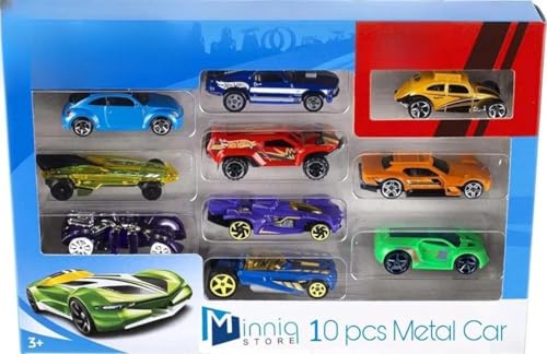 Image of Exclusive Collection of Toy Vehichals Metal Die-Cast Mini Derby Racers Series Small Movie Vehicles Cars Play Set for Kids (Multicolor)(Alloy Car Set 10 pcs)