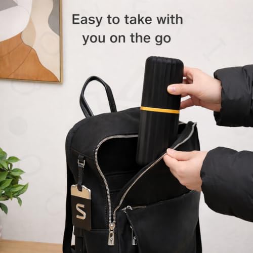 Image of QONETIC Travel Tooth Brush Holder for Bathroom Square Toothbrush Holder for Travel, Portable Toothbrush Case & Tooth Brush Cover Box Organizer for Traveling, Camping, & Business Trips (Black + White)