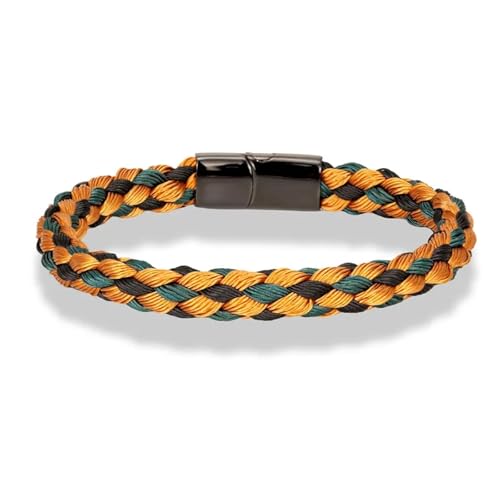 Bracelet Homme Noir Corde Tissée - Bijoux Accessoires Fait Main