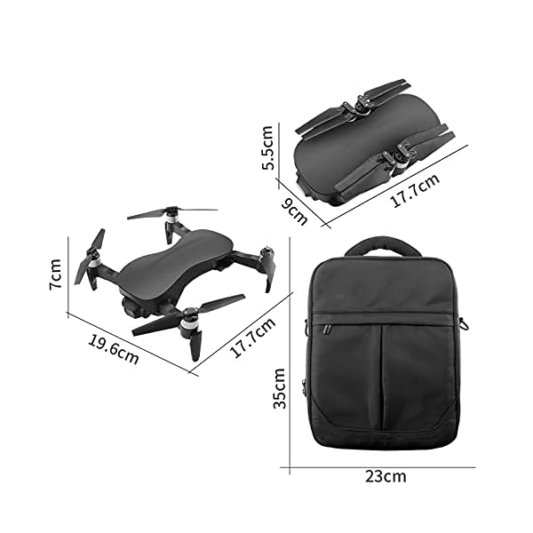 HJRBM 4K-Kamera Quadcopter, Langstrecken-Höhenhalten GPS HD-Luftaufnahmen, DREI-Achsen-Gimbal, Faltbare Drohnen… – Bild 8