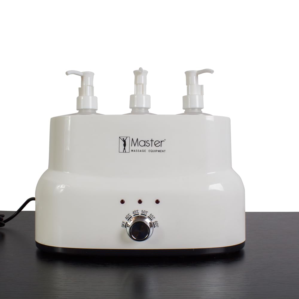 SCALDA OLIO PER MASSAGGI PROFESSIONALE, PER TRATTAMENTI CORPO SCALDA OLIO TRIPLO RISCALDANTE + 3 CONTENITORi DA 250 ml, ESTETICA CERETTA E SPA
