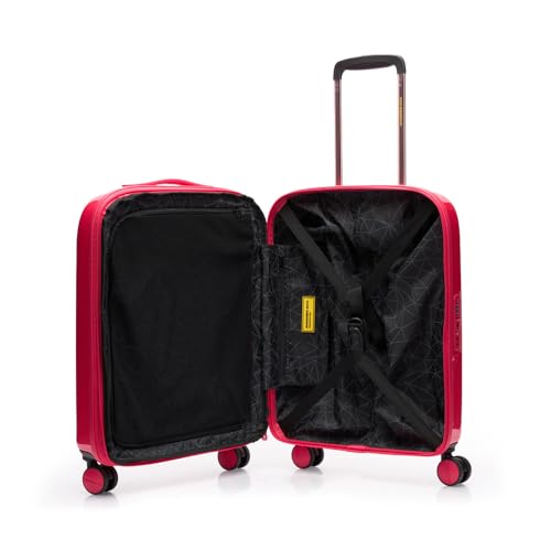 Mandarina Duck Logoduck + Metal Cabin EXP, Raspberry, Cabin, Logo Print and Metal, 44L, TSA Lock, 4 Double Spinner Wheels3