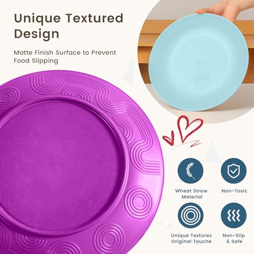 Image of Homienly 40-Piece Kichen Dinnerware Set, Wheat Straw Dinnerware Set, Plates, Bowls, Drinking Cups, Service for 8, Dishwasher & Microwave Safe Dish Set, Unbreakable Plates and Bowls Set - Memphis