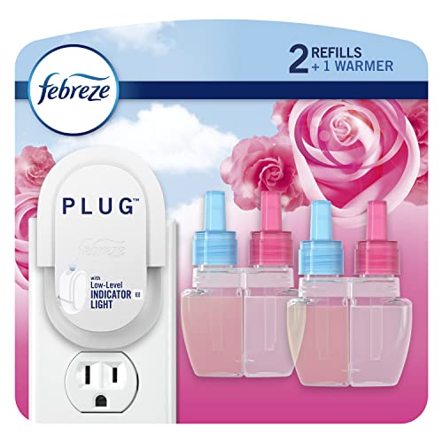 Febreze Plug in, Downy April Fresh Scent, 1 Warmer + 2 Oil Refills