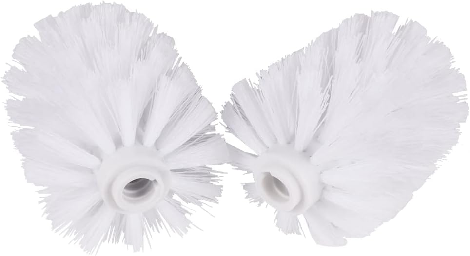 2Pcs Toilet Brush Replacement Head Cleaning Tool, Suitable for Brush rods with a Diameter of 12mm, White