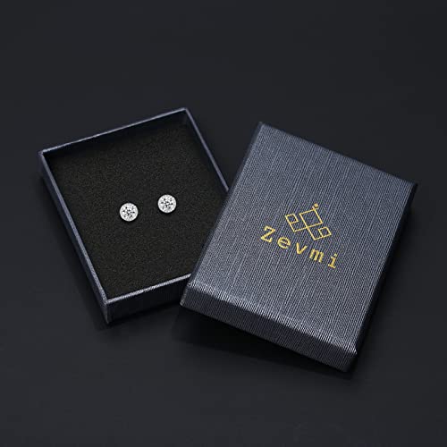 Orecchini da Donna con Zirconi Rotondi Placcati in...