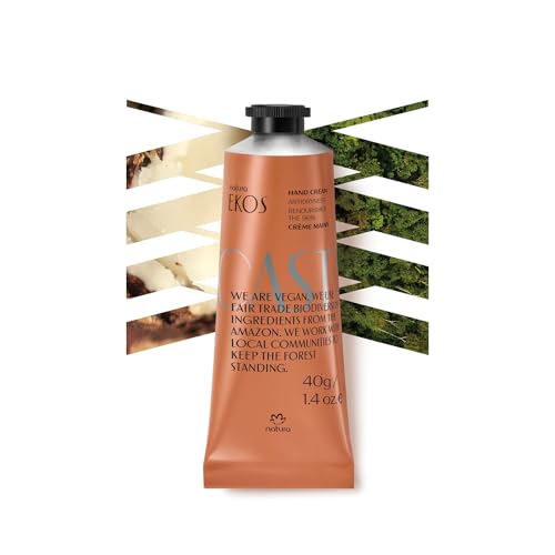 Natura - Brazil Nut Hand Cream Travel Size- Anti-Dryness Castanha Hand Balm - 24-Hour Deep Hydration Moisturizer - Vegan - Brazilian Beauty Secrets - Self Care & Body Care - 1.4oz (40g)