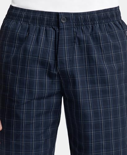 Image of Jockey 9005 Men's Super Combed Mercerized Cotton Woven Fabric Regular Fit Printed Bermuda with Side Pockets