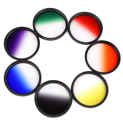 Filtre de couleur 40.5 mm pack de 7 filtres photo jaune rouge bleu vert