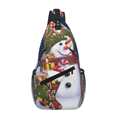 Sac à dos à bandoulière tendance bonhomme de neige - Petit sac homme léger