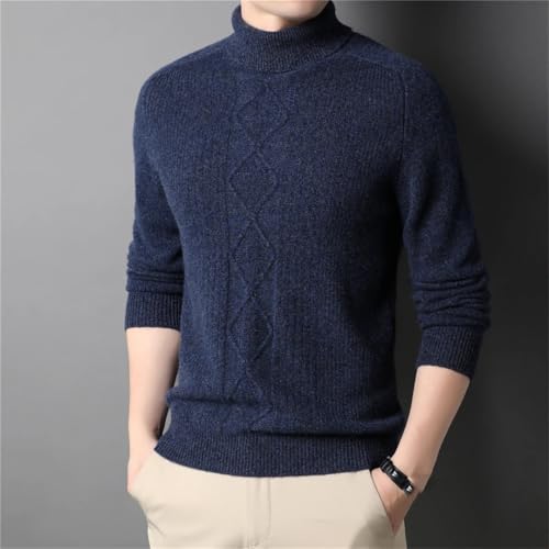 Ownwfeat Men Wool Turtleneck Sweaters Cashmere Thick Warm Pullover4