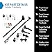 TRQ Front Steering & Suspension Kit Ball Joint Radius Arm Bushing Kit Tie Rod Tie Rod Adjusting Sleeve Compatible with 1987-1996 Ford F-150