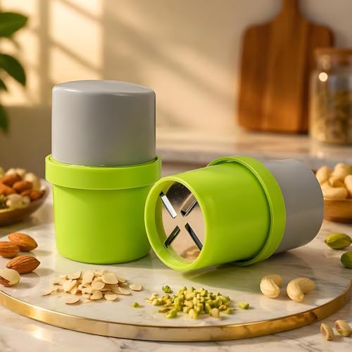 Image of BEYOND BASIC Dry Fruit Cutter, Slicer, Grinder, Chocolate Cutter and Butter Slicer with 3 in 1 Blade Kitchen Tools, Gadgets for Almonds, Cashews etc (Stainless Steel, 1 Piece)