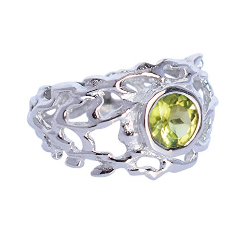 Bague péridot naturel argent 925 fait main joaillerie artisanale