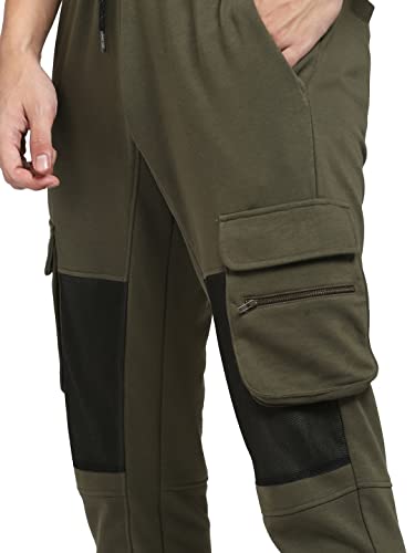 Image of Jack & Jones Men's Mid Rise Polyester Blend Regular Fit Trackpants