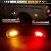 HERCOO LED Dually Bed Fender Side Marker Lights Front Rear Lamps Compatible with Ford 1999-2010 F350 F450 F550 Super Duty, Amber & Red