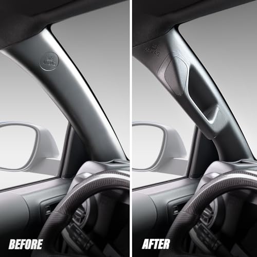 Image of Driver Side A-Pillar Grab Handle for Toyota Tacoma 3rd Gen (2016-2023), OEM-Style Texture, Matches Passenger Side, Sturdy & No Creaking Noise, Easy Installation (Black)
