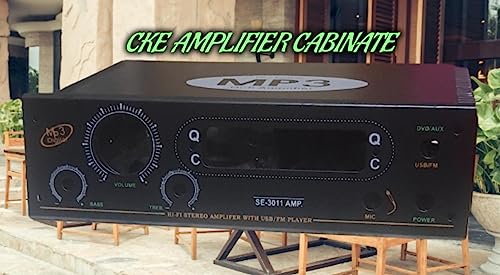 Image of CKE Cabinet for Amplifier of Mp3 /Fm Box Body Chassis only Black Colors Cabinet with All Screw Bolt with Volume Connector knob with Bass and Treble and All Fittings Etc