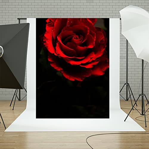 Fondo fotográfico de vinilo 5x7ft negro y rojo miniatura 4
