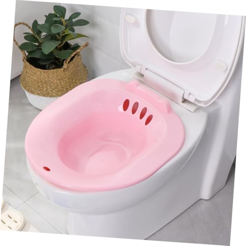 Baño de Asiento para Inodoro Rosa, Cuenca Portátil para Alivio de Hemorroides 5