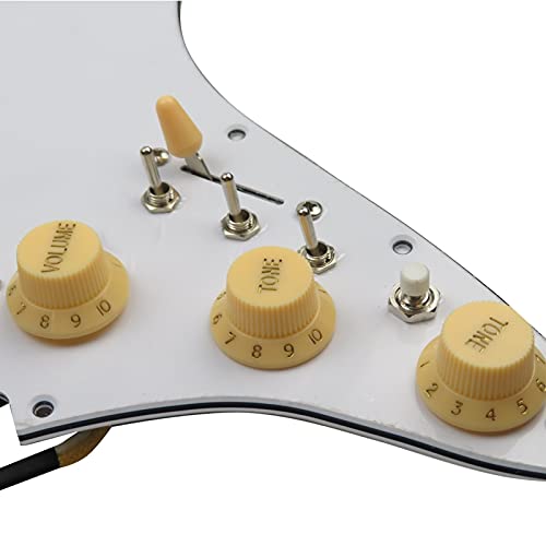 Pickups De Guitare De Pickguard Chargé Pré-programmés Humbucker Pickups Alnico 5 HSS Ensemble De Coupe À Push-Tire du… - Les Beatles, Paul McCartney, John Lennon, RIngo Starr, George Harrison Pickups De Guitare De Pickguard Chargé Pré-programmés Humbucker Pickups Alnico 5 HSS Ensemble De Coupe À Push-Tire du… – Image 4