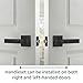 Amazon Basics Contemporary Stamford Door Lever - Privacy- Matte Black, 1-Pack