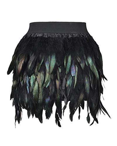 ORANDESIGNE Damen Feder Rock Karnevalkostüm Elastische Taille Party...