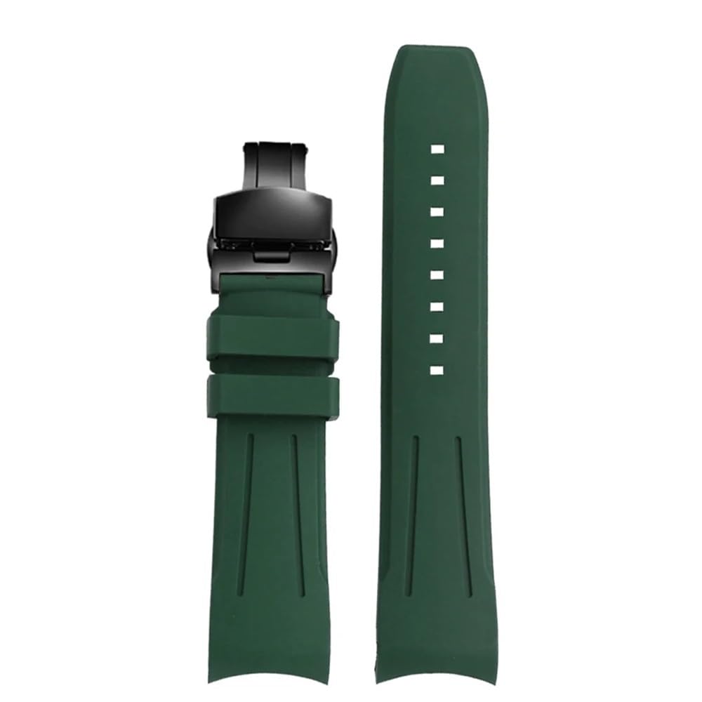 Bracelet montre caoutchouc 20mm vert pour vos aventures et sport outdoor