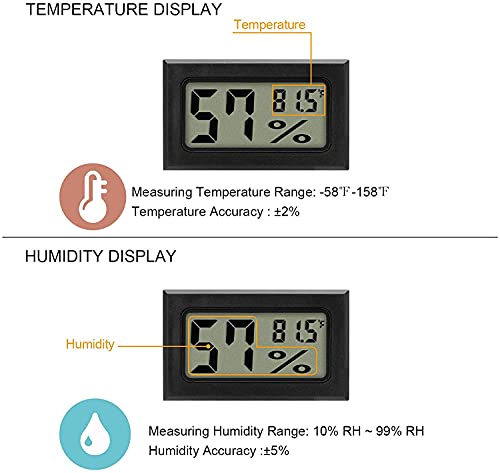 Wale&Morn Mini Hygrometer Thermometer Digital Lcd Monitor With Fahrenheit For Humidors, Greenhouse, Cellar, Fridge, Mason Jar, Garden #TOP3