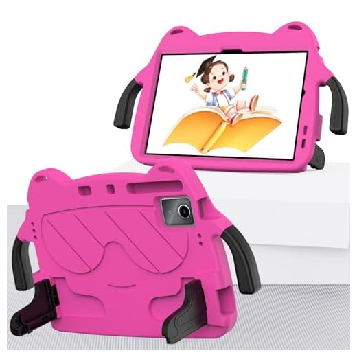 Capa infantil para Samsung Galaxy Tab A9 de 8,7 polegadas 2023 SM-X110/X115/X117, leve, EVA+PC, adequada para crianças, à prova de choque, com alça + alça de ombro (rosa vermelho)