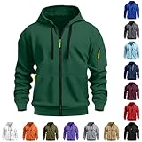 Sweat à capuche multifonction à fermeture éclair et design de pull pratique : doté d'une structure de pull à fermeture éclair intégrale sur le devant, d'une capuche réglable, d'un espace de rangement de poche et de poignets côtelés, un sweat-shirt à capuche chaud et pratique conçu pour un usage quotidien.