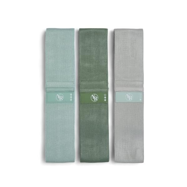 Fabric Booty Bands Set, 3 Resistance Levels for Pilates