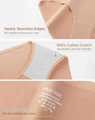 Image of INNERSY Women's No Show Modal Underwear Quick Dry Panties 5-Pack