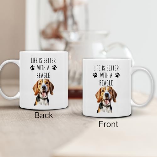 Mug de cerámica QASHWEY para amantes de Beagle 11oz miniatura 7