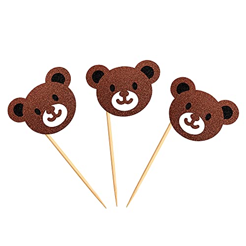 30 Stück Bären Cupcake Topper, süßer Bär, Cupcake Dekorationen, Kinderparty, Babyparty, Tiere, Motto-Feier, Geburtstag, Party Dekorationen