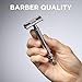 Wilkinson Sword Double Edge Razor For Men, Barber's Style Wet Shavers for a Close and Comfortable Shave, 1 Double-Sided Razor Handle plus 5 Blades Refills Pack