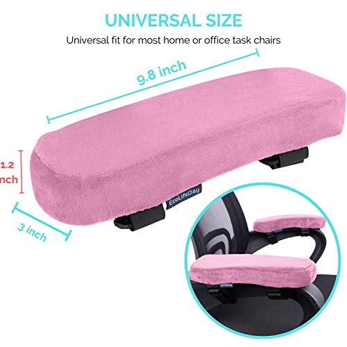 EcoLifeDay Chair armrest Cushions Elbow Pillow Pressure Relief armrest Pads 2-Piece Set of Office Chair armrest Gaming Chair armrest with Quick Rebound Sponge