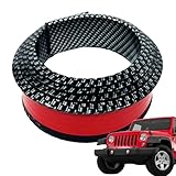 Flares Radlaufleisten Kotflügel VerbreiterungenFender Aus Gummi, 3.5/4.5/5.5cm X150cm, Flexible Selbstklebende Kotflügelzierleiste Radlaufverkleidung(1.5m, Schwarz)