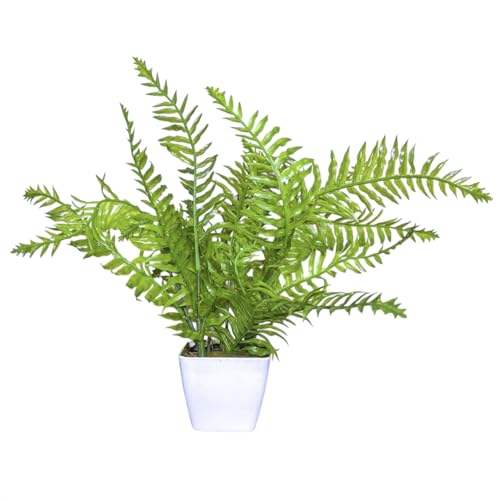 Best Artificial Hanging Plants for Your Home 23 Artificial Green Fern Plant in Pot for Home Decor โ Realistic Pla...