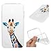 Produktbild Handy Silikonhülle für Samsung Galaxy J7 2018, Stoßfest Schutz Tasche Weich TPU Gel Bumper Damen Herren Etui Dünn Transparent Durchsichtige Cover Case (Giraffe) Kratzfest Anti Fingerabdruck