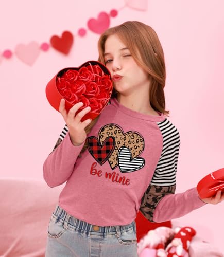 Image of BesserBay Girls St Patrick's Day Raglan Shirt Irish Sequin Lucky Stripe Shamrock Graphic Top 4-14 Years