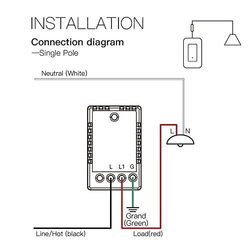 MOES WiFi Smart Light Switch No Neutral Wire, No Capacitor, No hub